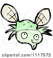 Cartoon Of A Green House Fly 2 Royalty Free Vector Clipart by lineartestpilot
