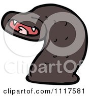 Cartoon Leech Worm 1 Royalty Free Vector Clipart by lineartestpilot