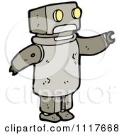 Vector Cartoon Futuristic Robot 4 Royalty Free Clipart Graphic
