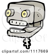 Vector Cartoon Robot Head 1 Royalty Free Clipart Graphic