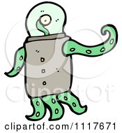 Vector Cartoon Alien Robot 2 Royalty Free Clipart Graphic