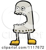 Vector Cartoon Screaming Robot 1 Royalty Free Clipart Graphic