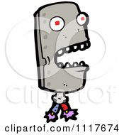 Vector Cartoon Robot Head 2 Royalty Free Clipart Graphic by lineartestpilot