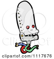 Vector Cartoon Robot Head 4 Royalty Free Clipart Graphic