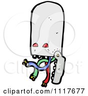 Vector Cartoon Robot Head 5 Royalty Free Clipart Graphic
