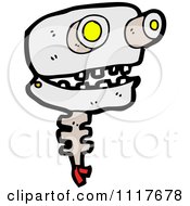 Vector Cartoon Robot Head 6 Royalty Free Clipart Graphic by lineartestpilot