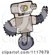 Vector Cartoon Futuristic Robot 19 Royalty Free Clipart Graphic