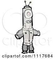 Vector Cartoon Futuristic Robot 20 Royalty Free Clipart Graphic