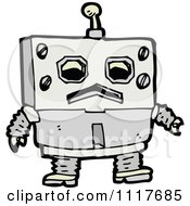Vector Cartoon Futuristic Robot 21 Royalty Free Clipart Graphic