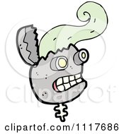 Vector Cartoon Robot Head 9 Royalty Free Clipart Graphic by lineartestpilot
