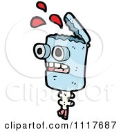 Vector Cartoon Robot Head 10 Royalty Free Clipart Graphic by lineartestpilot