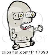 Vector Cartoon Futuristic Robot 24 Royalty Free Clipart Graphic