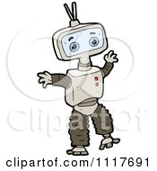 Vector Cartoon Futuristic Robot 25 Royalty Free Clipart Graphic