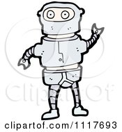 Vector Cartoon Futuristic Robot 26 Royalty Free Clipart Graphic