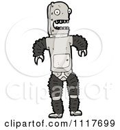 Vector Cartoon Futuristic Robot 22 Royalty Free Clipart Graphic