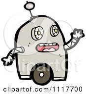 Vector Cartoon Futuristic Robot 30 Royalty Free Clipart Graphic