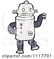 Vector Cartoon Futuristic Robot 23 Royalty Free Clipart Graphic