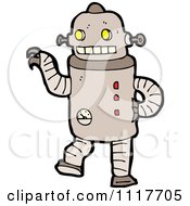 Vector Cartoon Futuristic Robot 34 Royalty Free Clipart Graphic