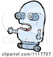 Vector Cartoon Futuristic Robot 35 Royalty Free Clipart Graphic