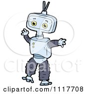 Vector Cartoon Futuristic Robot 36 Royalty Free Clipart Graphic