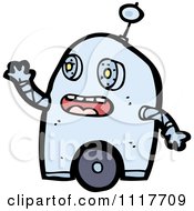 Vector Cartoon Futuristic Robot 37 Royalty Free Clipart Graphic