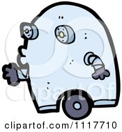 Vector Cartoon Futuristic Robot 38 Royalty Free Clipart Graphic