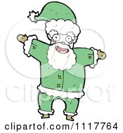 Poster, Art Print Of Green Xmas Santa Claus 2