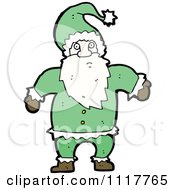 Poster, Art Print Of Green Xmas Santa Claus 3