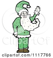 Poster, Art Print Of Green Xmas Santa Claus 4