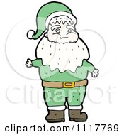 Poster, Art Print Of Green Xmas Santa Claus 7