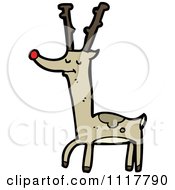 Poster, Art Print Of Red Nosed Christmas Reindeer 3
