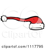 Cartoon Red Xmas Santa Hat 3 Royalty Free Vector Clipart