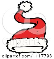 Cartoon Red Xmas Santa Hat 4 Royalty Free Vector Clipart