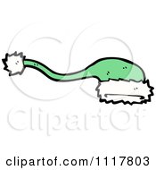Cartoon Green Xmas Santa Hat 5 Royalty Free Vector Clipart