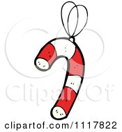 Cartoon Xmas Candy Cane Ornament 2 Royalty Free Vector Clipart by lineartestpilot