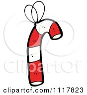 Cartoon Xmas Candy Cane Ornament 3 Royalty Free Vector Clipart