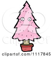 Poster, Art Print Of Pink Christmas Tree Character 5