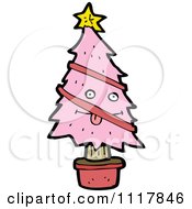 Poster, Art Print Of Pink Christmas Tree Character 6