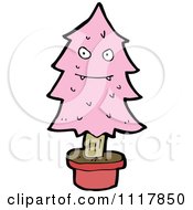 Poster, Art Print Of Pink Christmas Tree Character 10