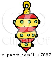 Cartoon Red Xmas Bauble 12 Royalty Free Vector Clipart by lineartestpilot