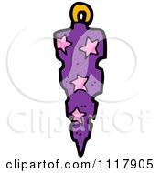Cartoon Purple Xmas Bauble 11 Royalty Free Vector Clipart