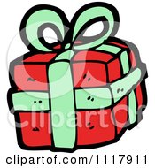 Cartoon Xmas Gift Box Present 4 Royalty Free Vector Clipart