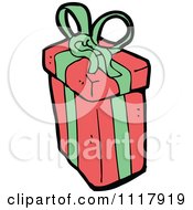 Cartoon Xmas Gift Box Present 11 Royalty Free Vector Clipart