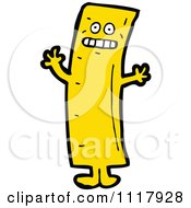 School Cartoon Yellow Measurement Ruler Character 1 Royalty Free Vector Clipart