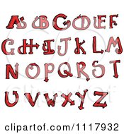 Poster, Art Print Of Clipart Red Devilish Capital Letters - Royalty Free Vector Illustration