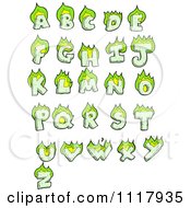 Poster, Art Print Of Clipart Green Flaming Capital Letters - Royalty Free Vector Illustration
