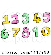 Poster, Art Print Of Colorful Numbers With Eyes