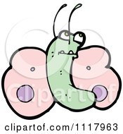 Cartoon Of A Pink Butterfly 10 Royalty Free Vector Clipart