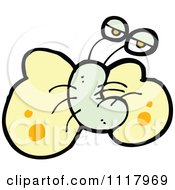 Cartoon Of A Yellow Butterfly 3 Royalty Free Vector Clipart