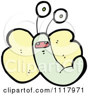 Cartoon Of A Yellow Butterfly 5 Royalty Free Vector Clipart